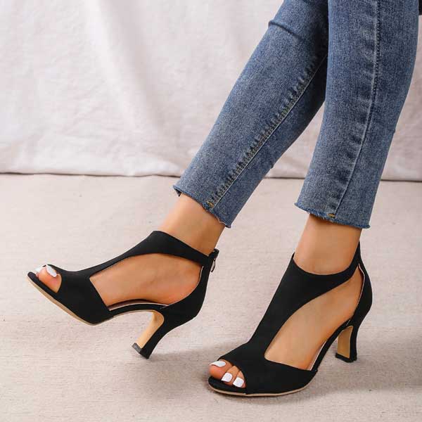 Amara | Women’s Heels featuring an Open Toe Design