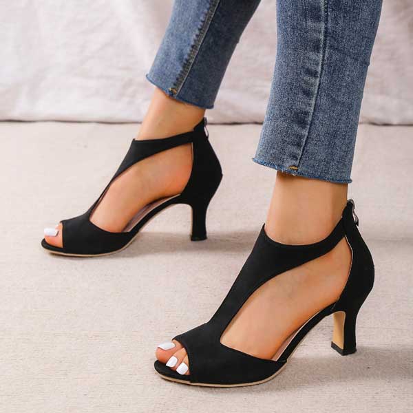 Amara | Women’s Heels featuring an Open Toe Design