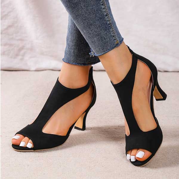Amara | Women’s Heels featuring an Open Toe Design