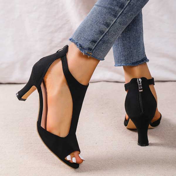 Amara | Women’s Heels featuring an Open Toe Design
