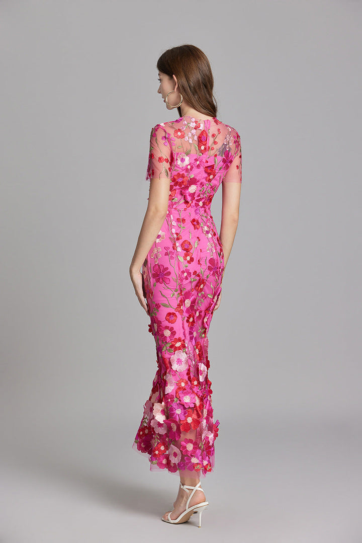 Rosalie | Women’s Midi Dress featuring Floral Detail