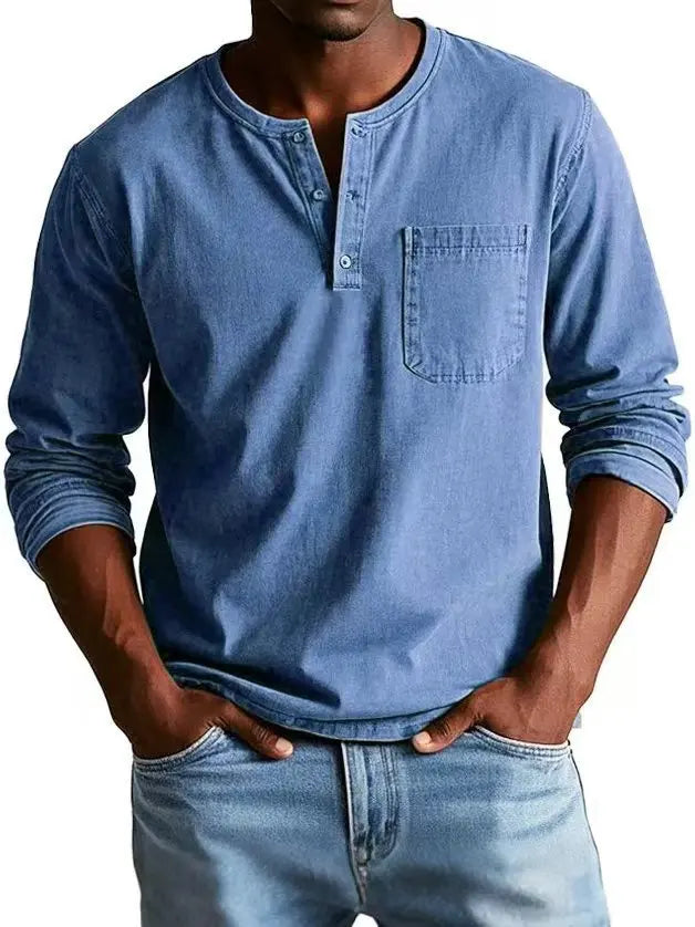 Elliot | Men’s Henley Shirt with a Chest Pocket