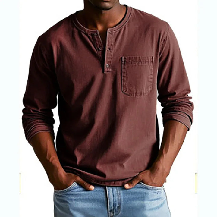 Elliot | Men’s Henley Shirt with a Chest Pocket