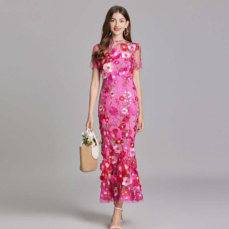 Rosalie | Women’s Midi Dress featuring Floral Detail