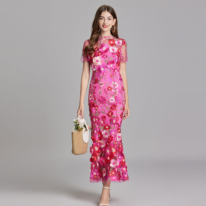 Rosalie | Women’s Midi Dress featuring Floral Detail