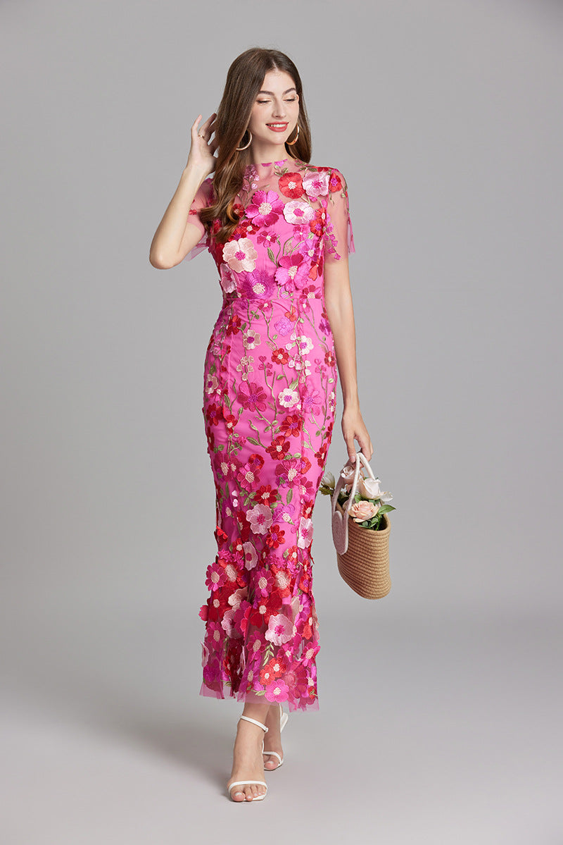 Rosalie | Women’s Midi Dress featuring Floral Detail