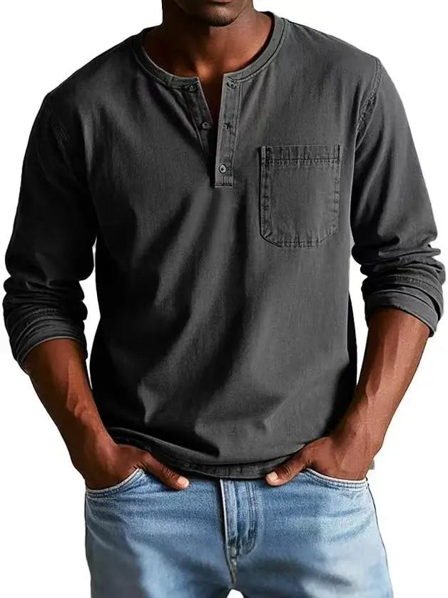 Elliot | Men’s Henley Shirt with a Chest Pocket