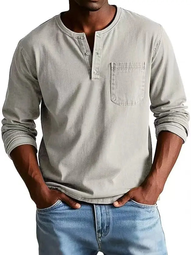 Elliot | Men’s Henley Shirt with a Chest Pocket