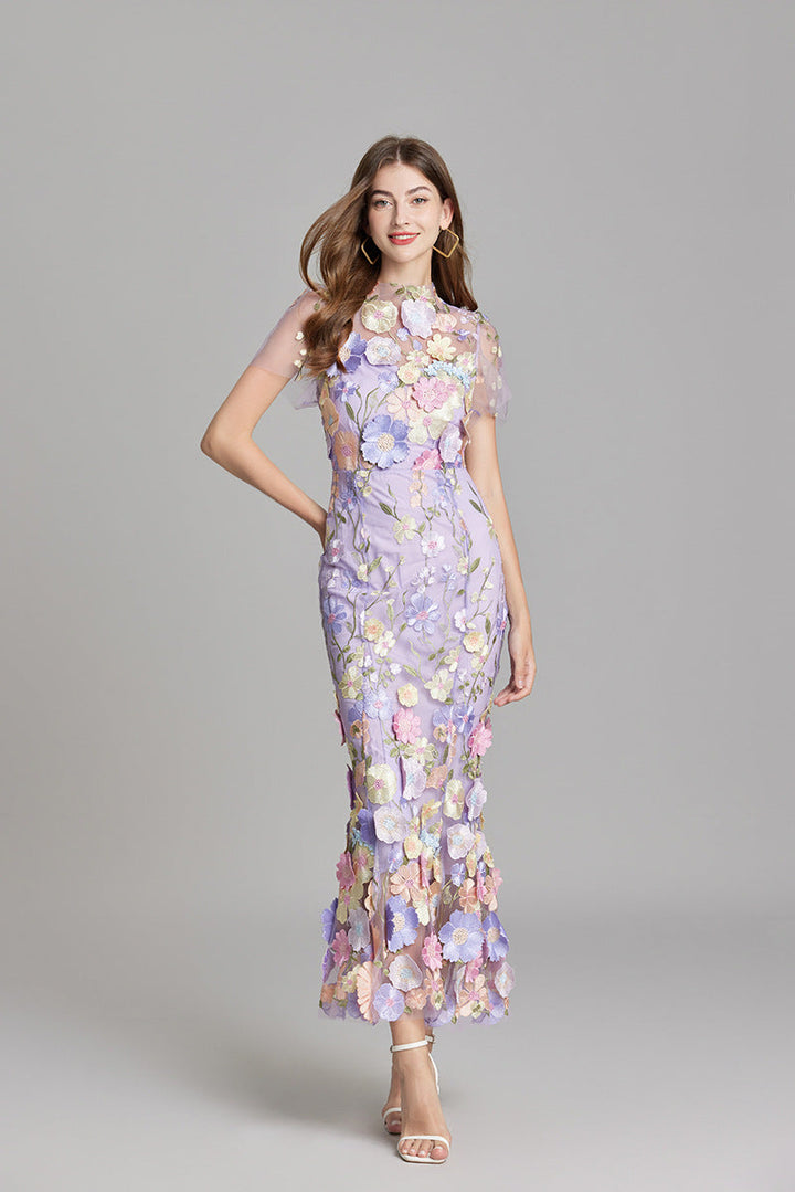 Rosalie | Women’s Midi Dress featuring Floral Detail