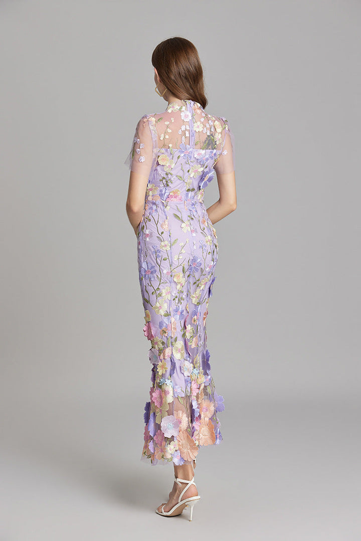 Rosalie | Women’s Midi Dress featuring Floral Detail