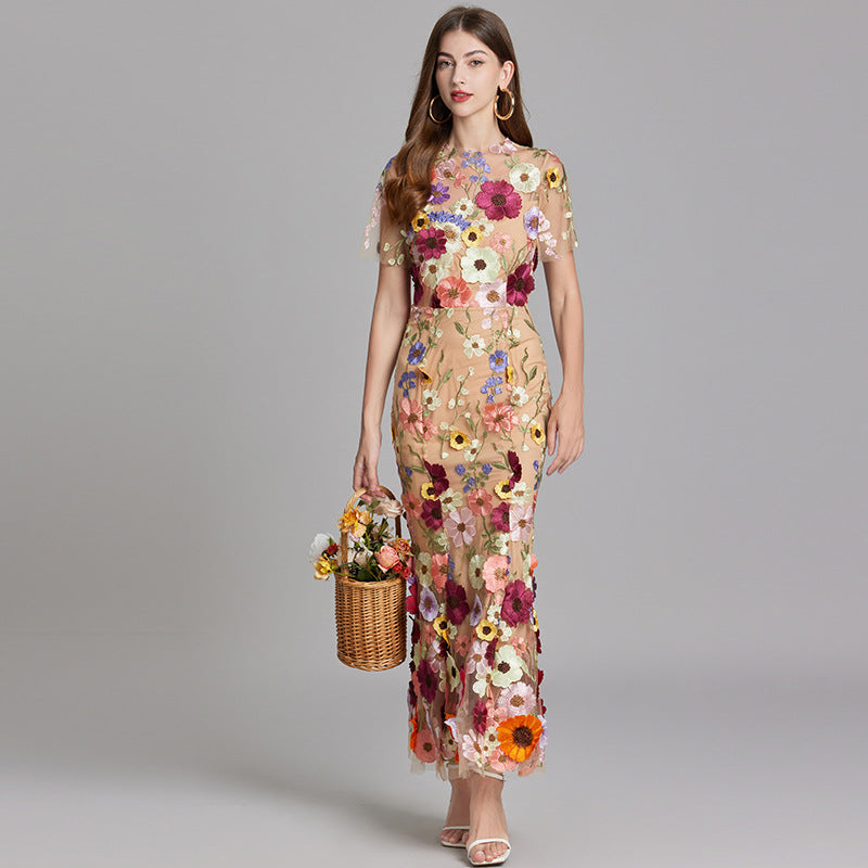 Rosalie | Women’s Midi Dress featuring Floral Detail