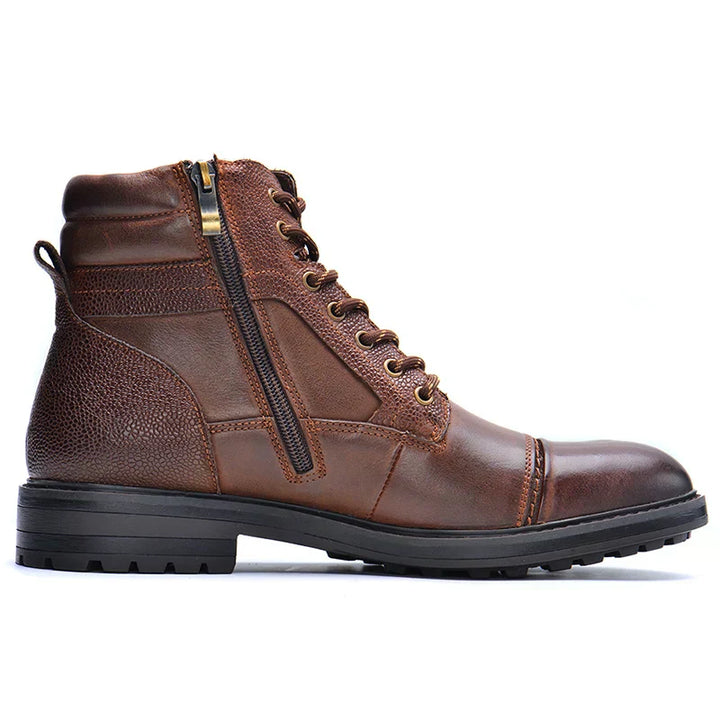 Bramwell | Men’s Leather Boots featuring Side Zip Detail