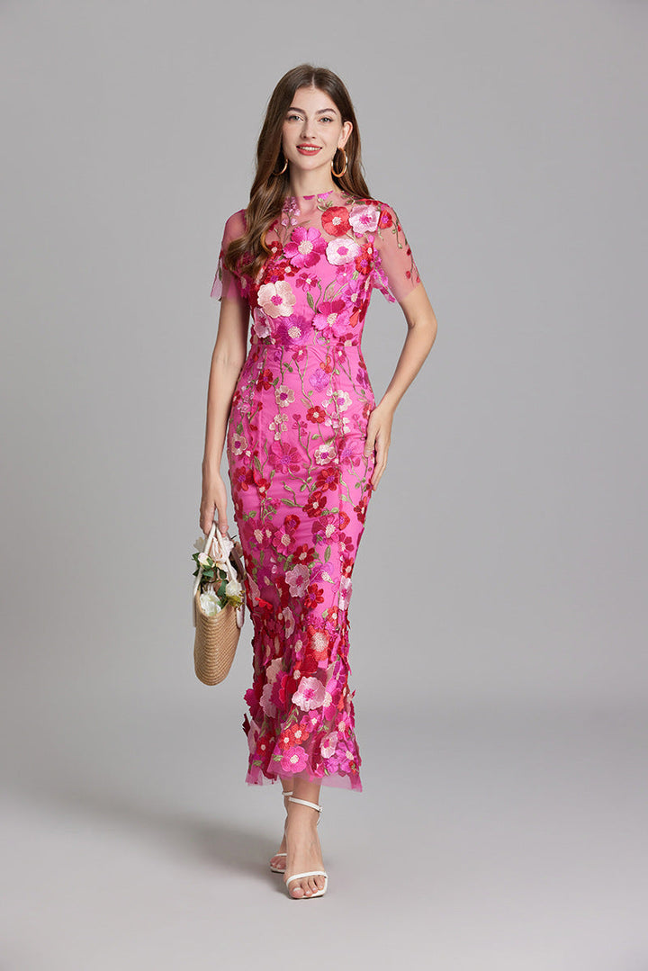 Rosalie | Women’s Midi Dress featuring Floral Detail