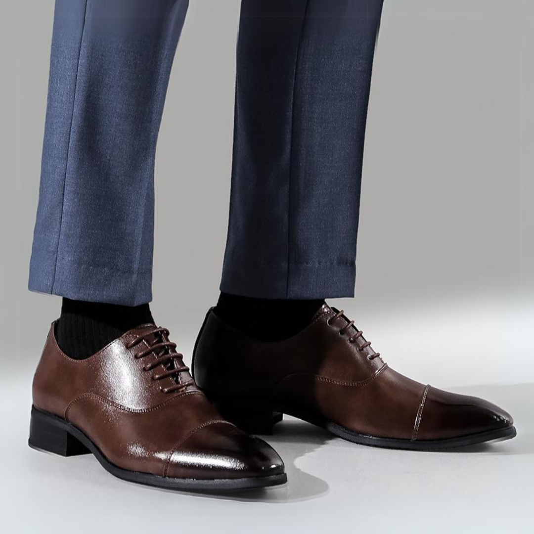 Steven | Men's Classic Leather Shoes with a Timeless Polished Finish