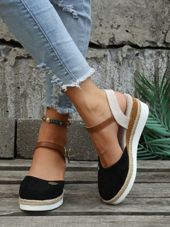 Elise | Women’s Espadrille Flats featuring an Ankle Strap