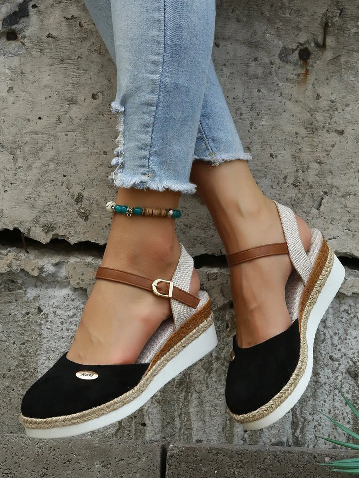 Elise | Women’s Espadrille Flats featuring an Ankle Strap