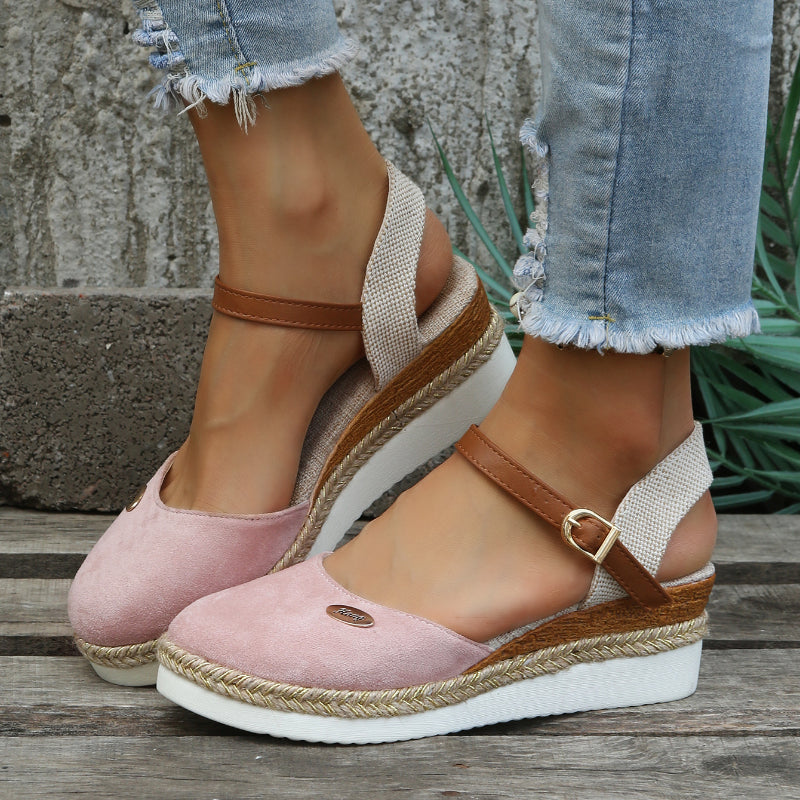 Elise | Women’s Espadrille Flats featuring an Ankle Strap