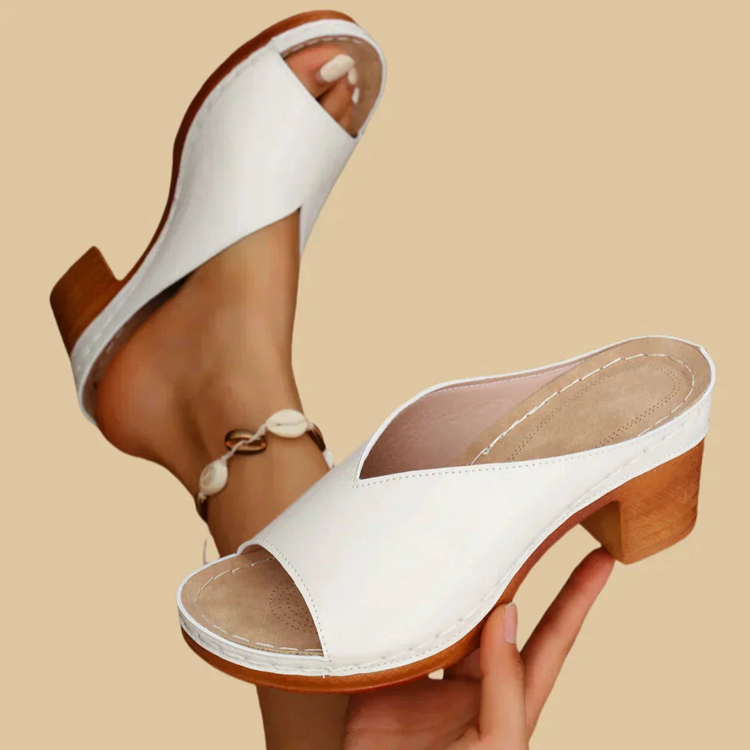 Lena | Women’s Heeled Mules in a Minimal Slip-On Style