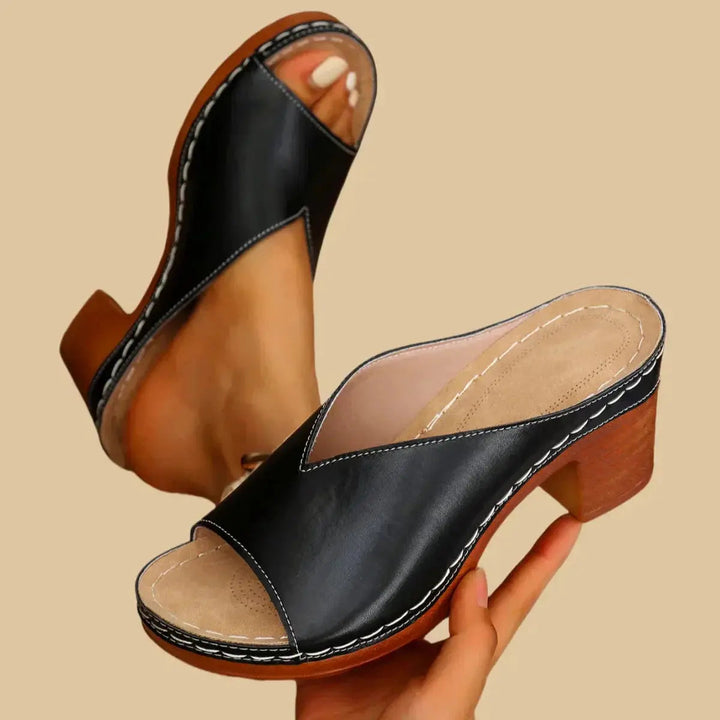 Lena | Women’s Heeled Mules in a Minimal Slip-On Style