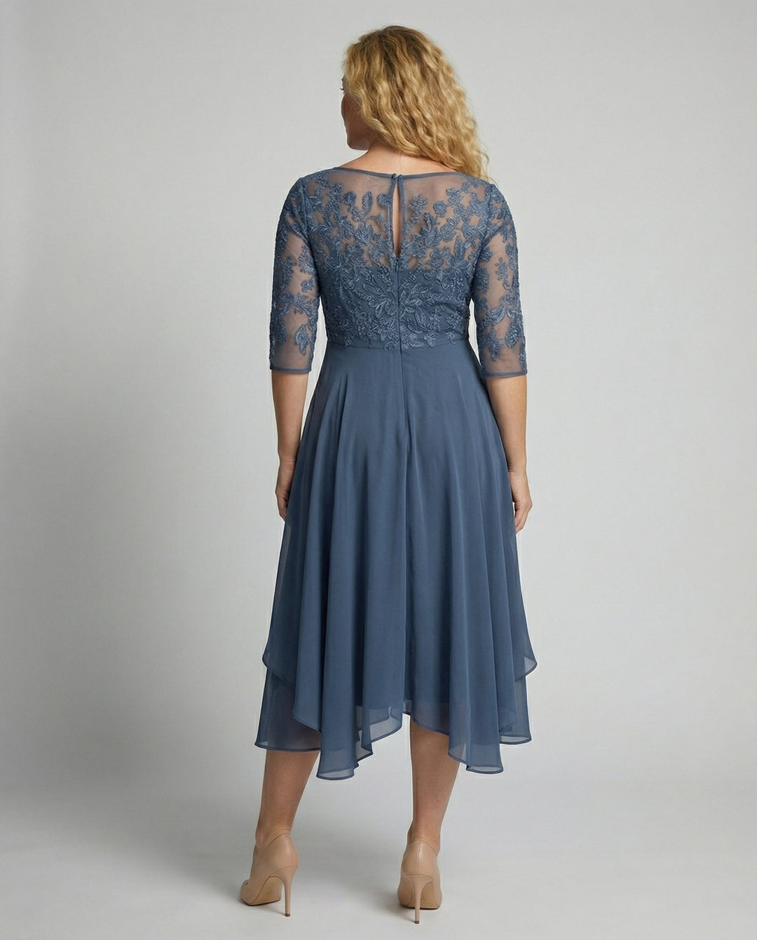 Ophelia | Women’s Midi Dress featuring Lace Detail
