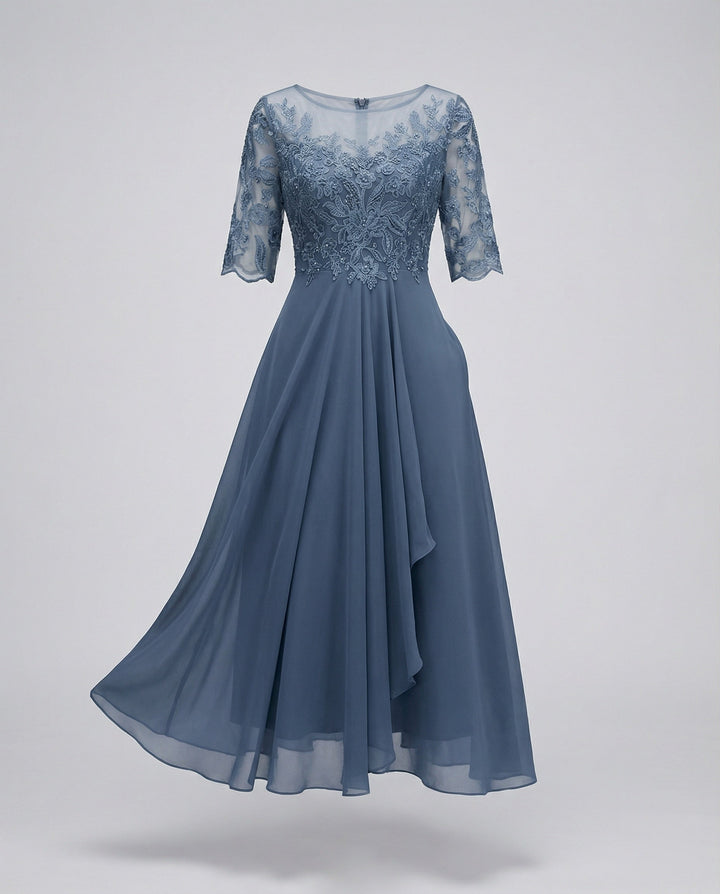 Ophelia | Women’s Midi Dress featuring Lace Detail
