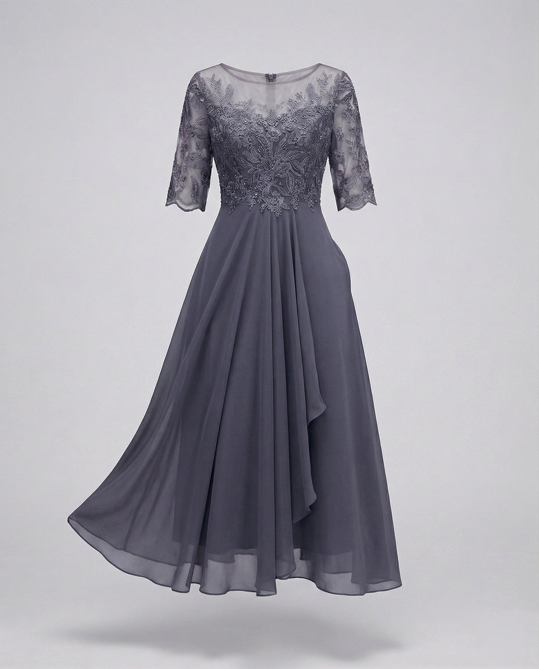 Ophelia | Women’s Midi Dress featuring Lace Detail