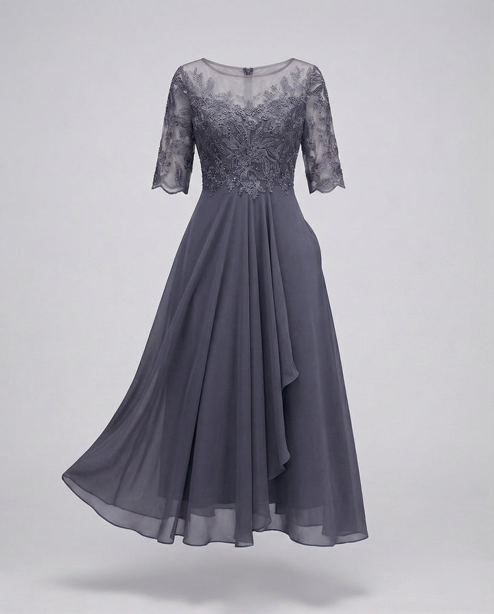 Ophelia | Women’s Midi Dress featuring Lace Detail