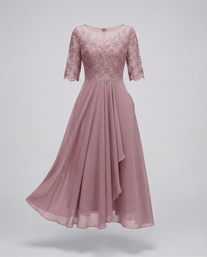 Ophelia | Women’s Midi Dress featuring Lace Detail