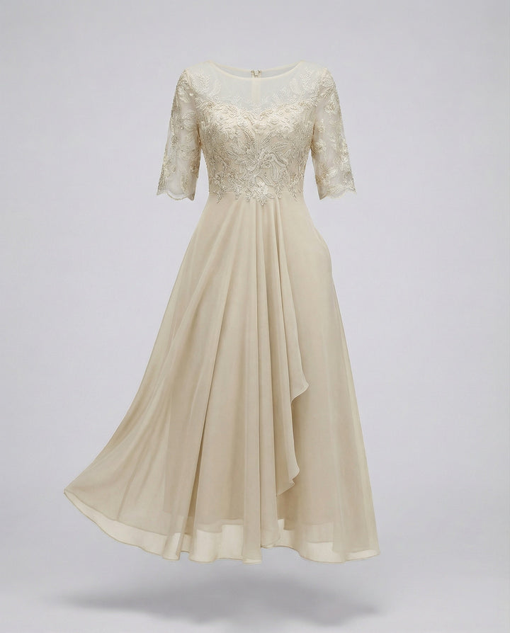 Ophelia | Women’s Midi Dress featuring Lace Detail
