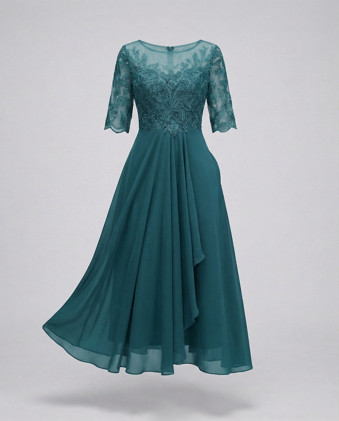 Ophelia | Women’s Midi Dress featuring Lace Detail