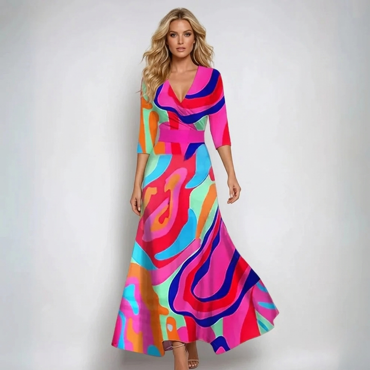 Rosalia | Women’s Maxi Dress featuring a Bold Floral Print