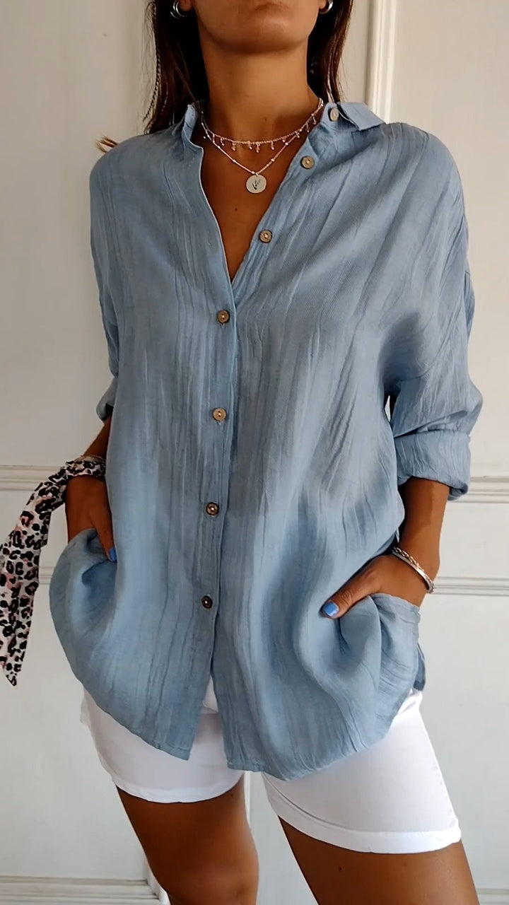 Isla | Women’s Linen Shirt in a Relaxed Button-Down Style