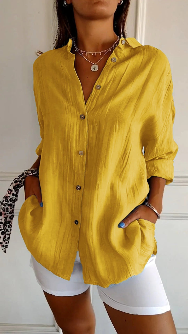Isla | Women’s Linen Shirt in a Relaxed Button-Down Style