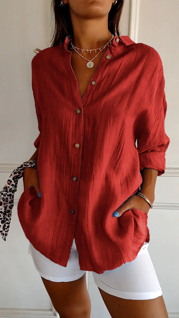 Isla | Women’s Linen Shirt in a Relaxed Button-Down Style