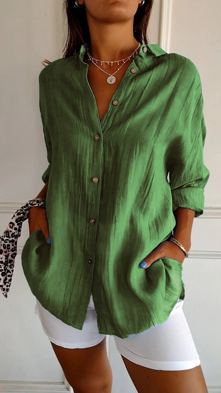 Isla | Women’s Linen Shirt in a Relaxed Button-Down Style