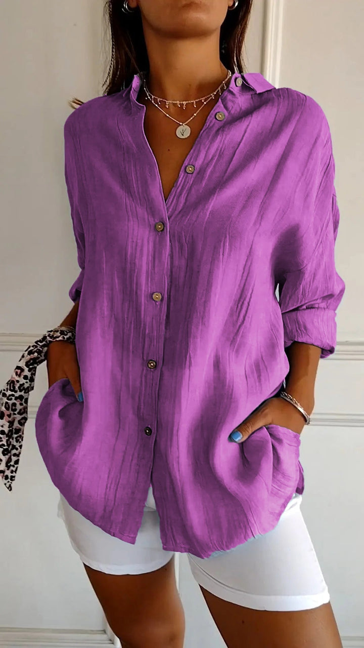 Isla | Women’s Linen Shirt in a Relaxed Button-Down Style
