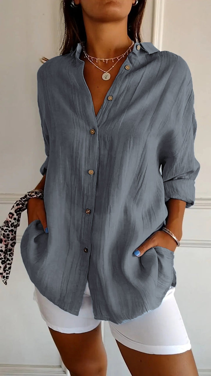 Isla | Women’s Linen Shirt in a Relaxed Button-Down Style