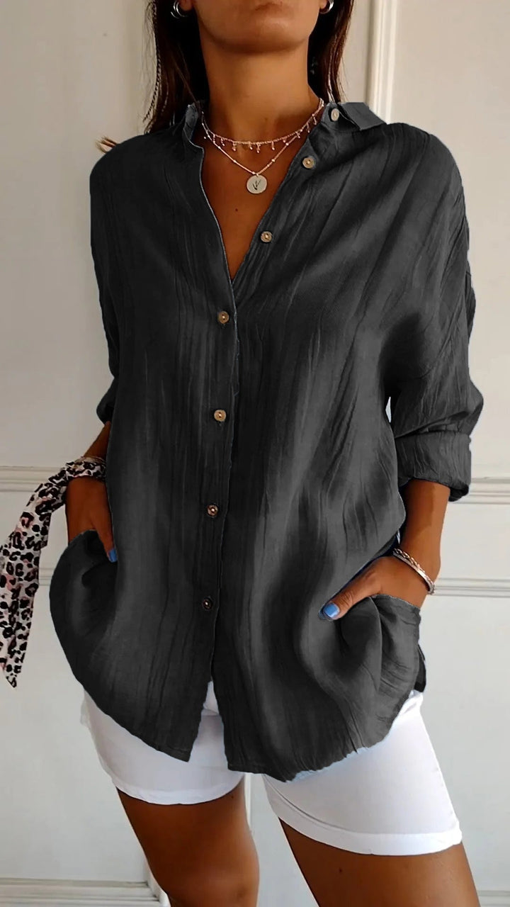 Isla | Women’s Linen Shirt in a Relaxed Button-Down Style