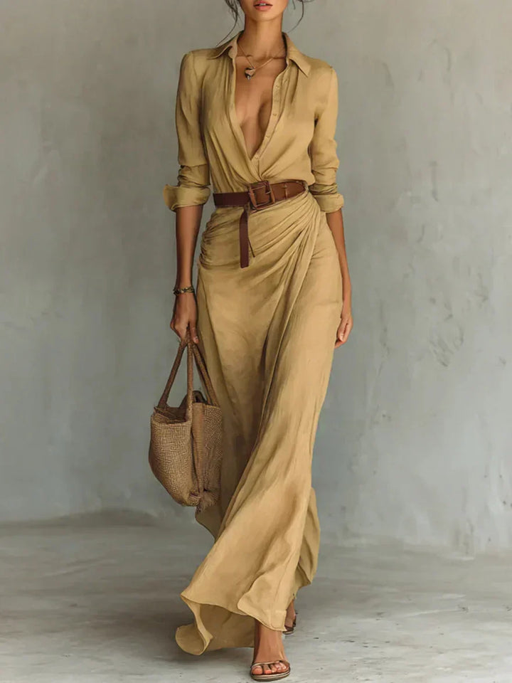 Selene | Women’s Maxi Dress in a Relaxed Shirt Style