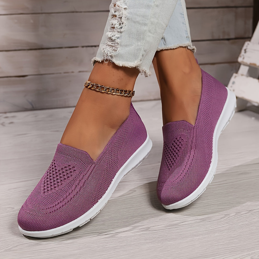 Mila | Women’s Slip-On Trainers featuring a Knitted Upper
