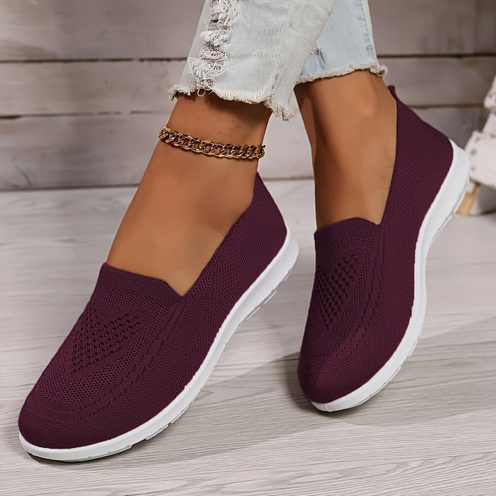 Mila | Women’s Slip-On Trainers featuring a Knitted Upper