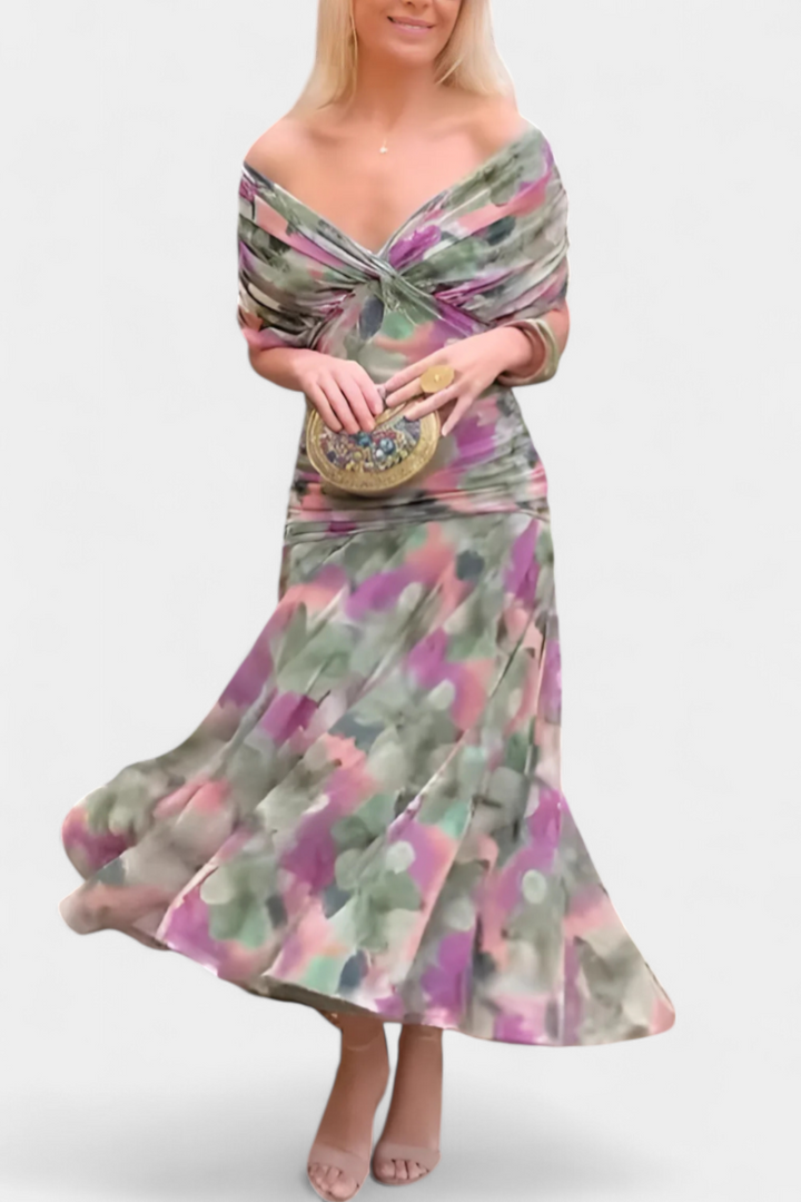 Aveline | Women’s Maxi Dress in a Soft Floral Wrap Style