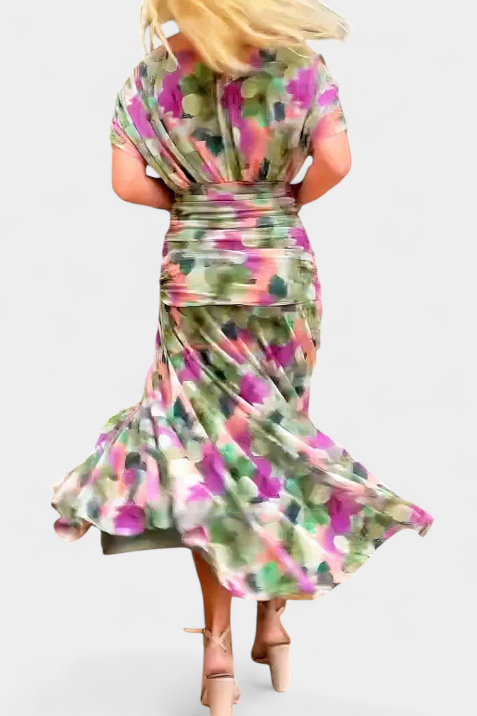 Aveline | Women’s Maxi Dress in a Soft Floral Wrap Style
