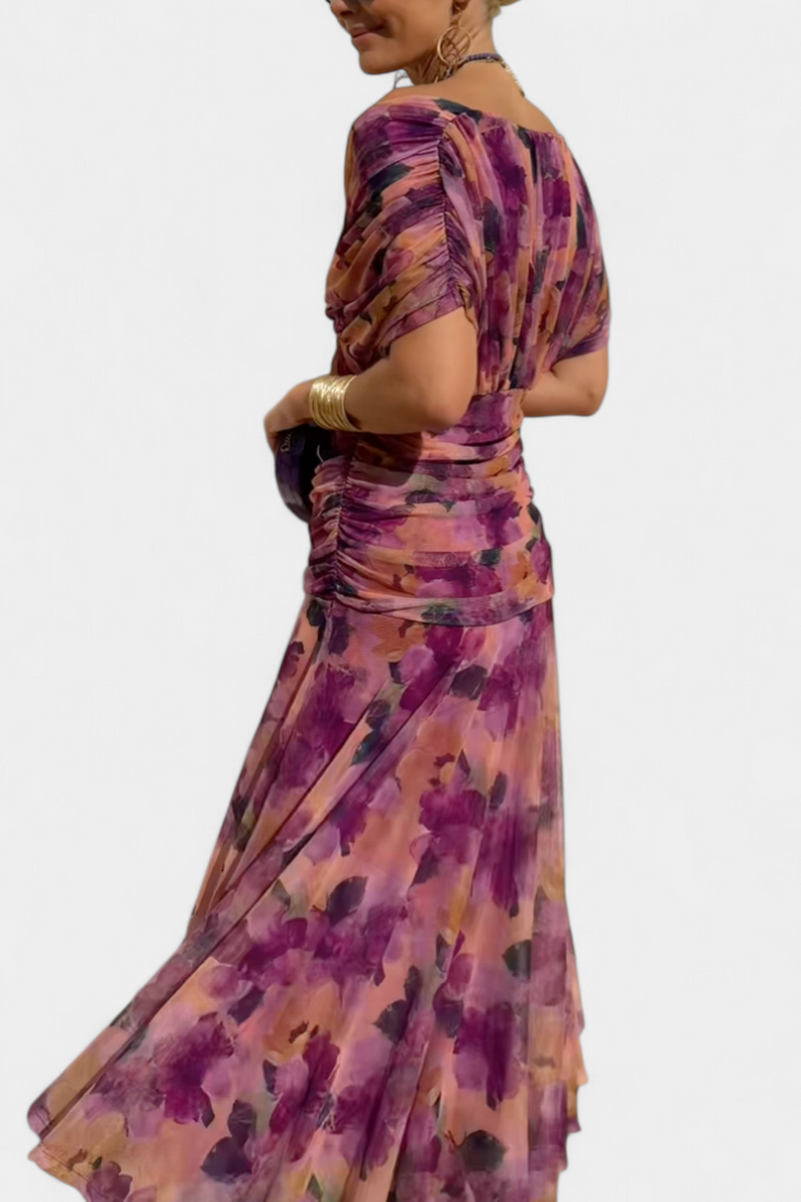 Aveline | Women’s Maxi Dress in a Soft Floral Wrap Style