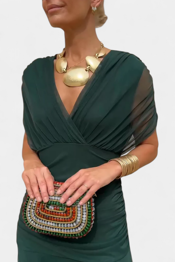 Aveline | Women’s Maxi Dress in a Soft Floral Wrap Style