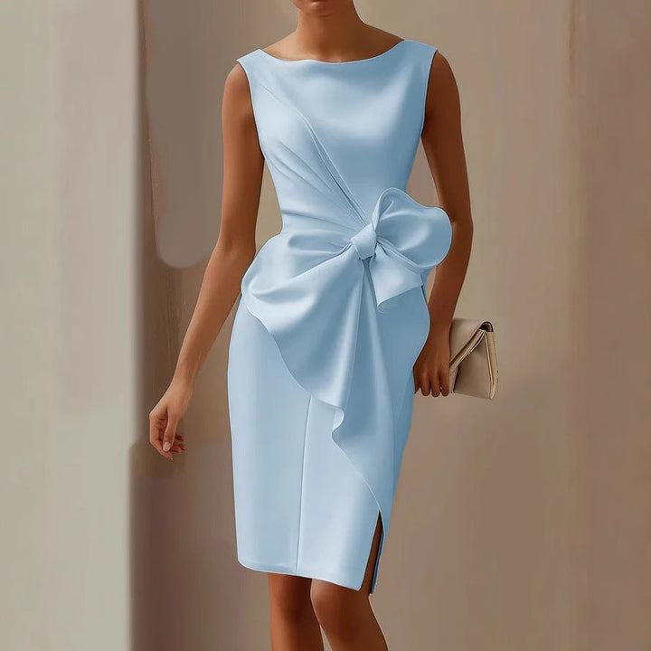 Amelie | Women’s Midi Dress featuring a Side Bow Detail