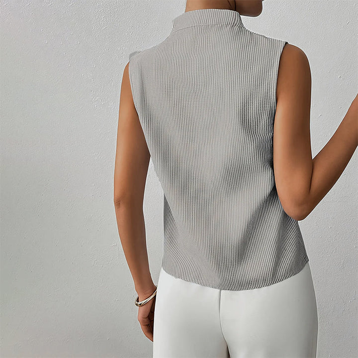 Clara | Women’s Sleeveless Top featuring a Pleated Texture