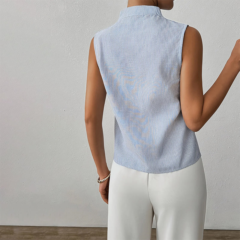 Clara | Women’s Sleeveless Top featuring a Pleated Texture