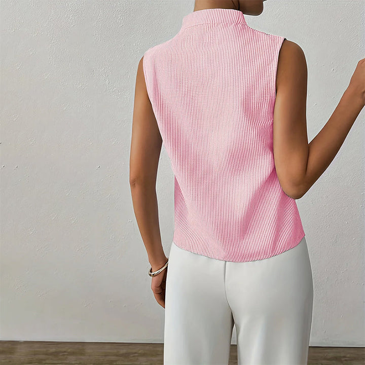 Clara | Women’s Sleeveless Top featuring a Pleated Texture