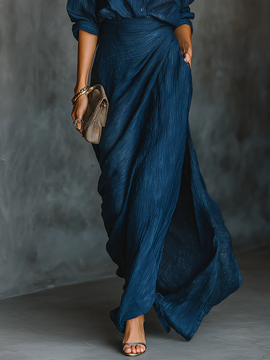 Serena | Women’s Maxi Dress in a Draped Wrap Style